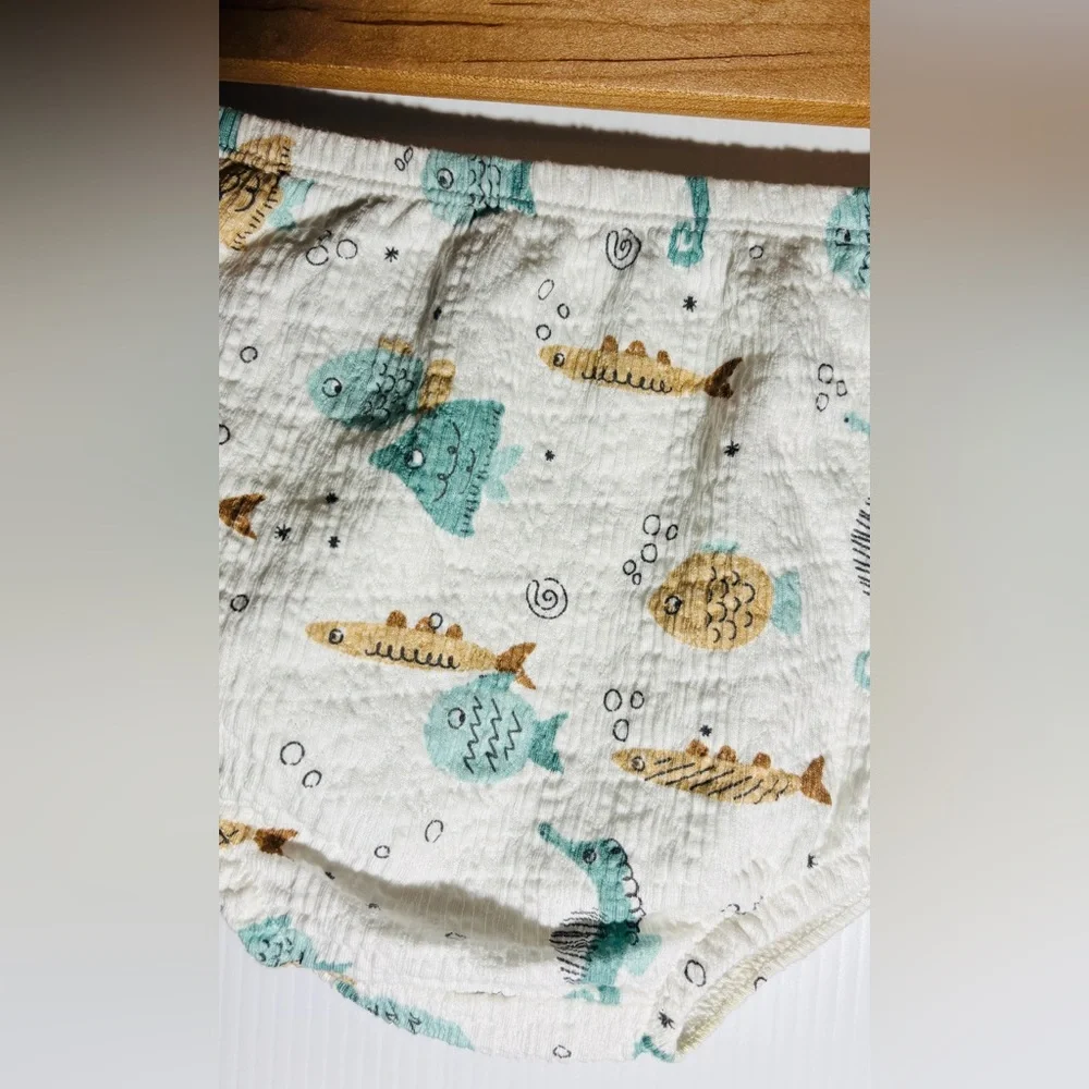 Kids Fish Print Diaper Cover